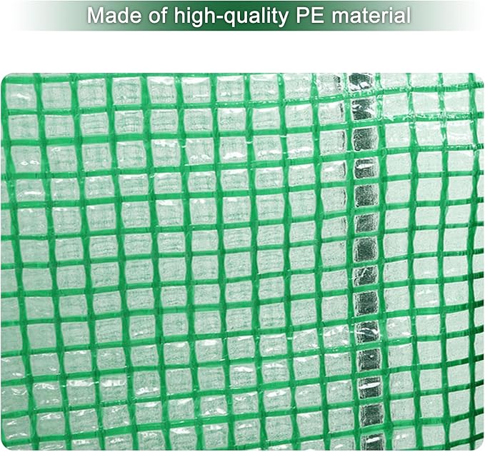 Grezone Walk-in Greenhouse Upgraded Green House with Thicken PE Cover, 3 Tiers 8 Shelves for Outdoors,Heavy Duty Plastic Plant Warm House with Reinforced Frame (56x28x77 in)