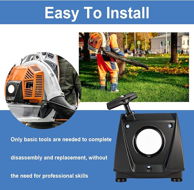 4283-190-4001 Recoil Pull Starter Assembly, Compatible with Stihl BR800 and BR800X Backpack Leaf Blower, Replacement for Blower Parts