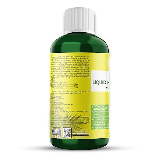 Fiddle Leaf Fig Plant Food ā Liquid Seaweed Kelp Fertilizer for Plants ā Made in USA (32 OZ)