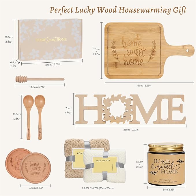 House Warming Gifts New Home,New Home Gifts Ideas,Realtors Closing Gift for House Buyers,Housewarming Bamboo Serving Board for Couple Women Men