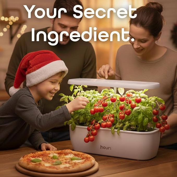 Nouri 12 pod Smart Garden for Home Cooks | w/Heirloom Salad | Hydroponics Growing System | LED Grow Lights | Indoor Herb Garden Kit | Herb Growing Kit Indoors for Plant Lovers, Gardeners, Kitchen
