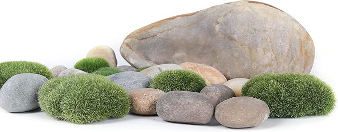 Ausluru 20LB Smooth Pebbles River Rocks for Landscaping, 100% Natural Hand-Picked Premium Decorative Pebbles, Ideal for Garden Landscaping, Home Decor, Aquariums, Painting,Mixed Colors