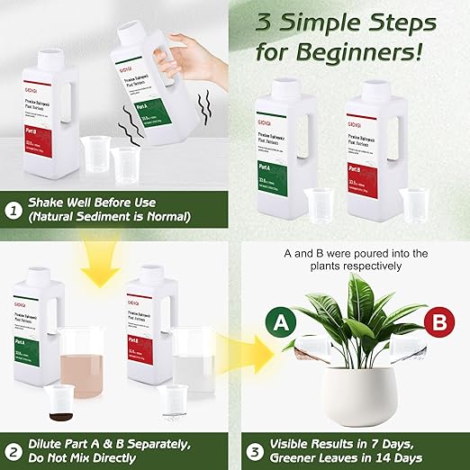 Hydroponic Nutrient Solution | Professional Base A & B Liquid Hydroponic Fertilizer for Indoor and Outdoor Plant | Supports Healthy Vegetative Growth and Flowering Stage | 75.5 oz(2 L) Set