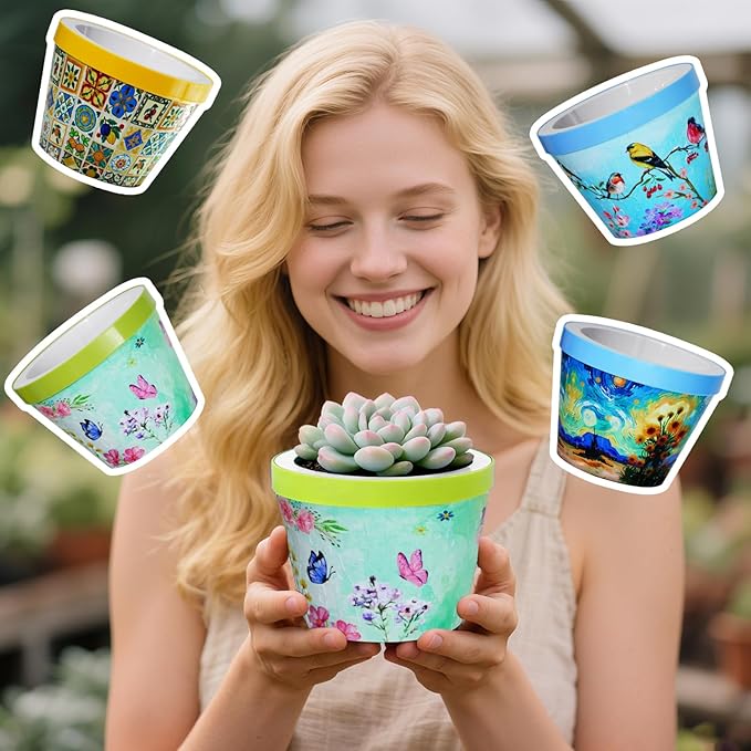 MYLARREN 3D Puzzle Planter, 152 Pcs 3D Puzzle Vases for Adults, Flowers, Small Cute Indoor Plant Pot, Arts and Crafts for Kids 4-6, Adults, Girls, Unique Flower Vases(Butterfly)