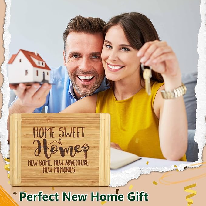Housewarming Gifts, Engraved Cutting Board House Warming Gif for New Home, New Home Gift Ideas New House Gifts for First Home Apartment, Realtor Closing Gifts for Home Buyers - Home Sweet Home Sign