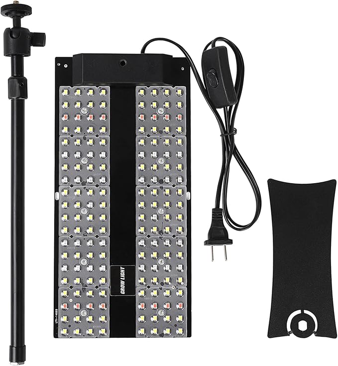 JCBritw 100W LED Grow Light Standing for Indoor Plants, Adjustable Plant Grow Lamp on Stand Full Spectrum, 90 Degree Lens Desk Plant Light for Seed Starting, Seedlings, Veg, Fruits and Flower