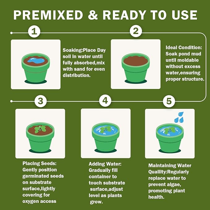 Doter Aquatic Plant Soil for Lotus & Pond Plants/Aquaquarium Substrate 3.3 LBS - Natural Organic Growing Medium for Hydroponic Plants & Water Gardens | Aquarium Safe Nutrient-Rich