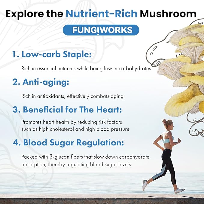 Organic Edible 4lbs Golden Oyster Mushroom Growing Kit, Made in USA, Double-Side Mushroom Grow Kit Indoor, Harvest Gourmet Mushrooms in 10 Days, Top Gardening Gift, Holiday Gift