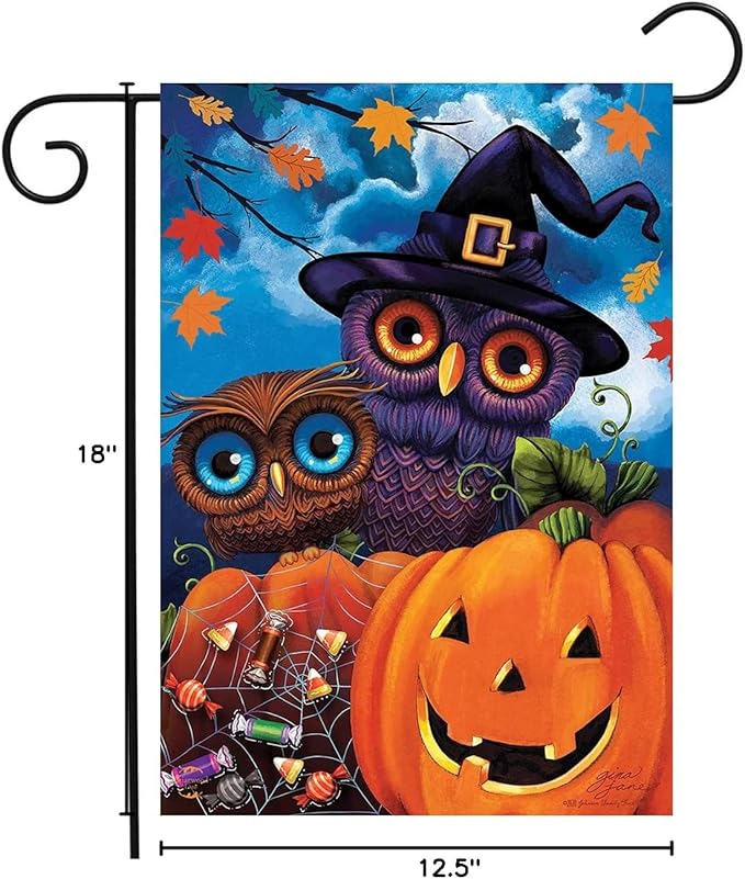 Briarwood Lane Happy Halloween Owls Garden Flag