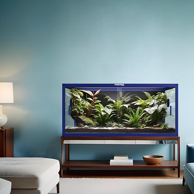 Phailozoo 85 Gallon Snake Enclosure, Front Opening Reptile Tank for Easy Maintenance, Reptile Terrarium with Top Screen Ventilation 48''x24''x18''