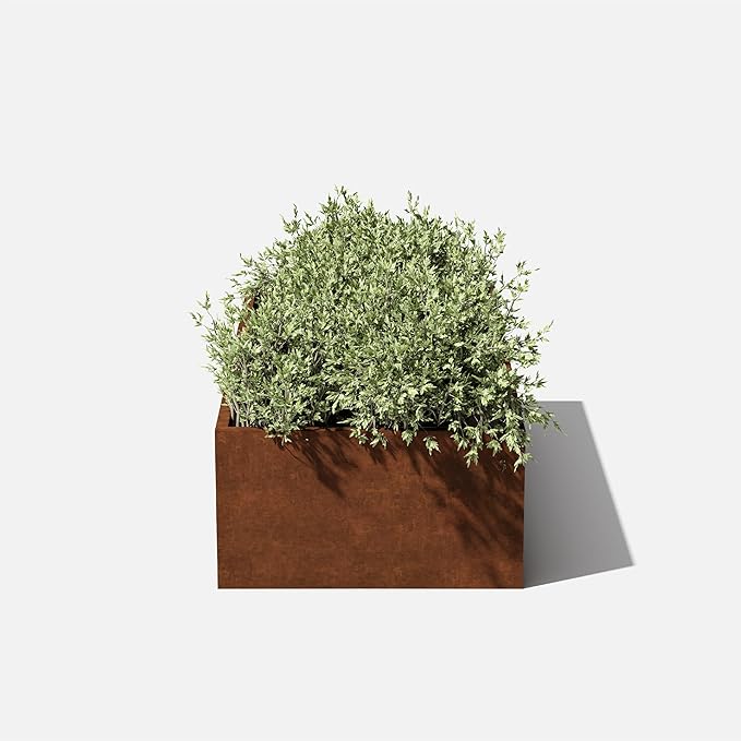Veradek Corten Steel Series Raised Garden Bed - Large Metal Flower Bed for Outdoor Gardens | Naturally Rusting Steel for All-Weather Use | Modern Rustic Décor for Fruits, Vegetables, Herbs