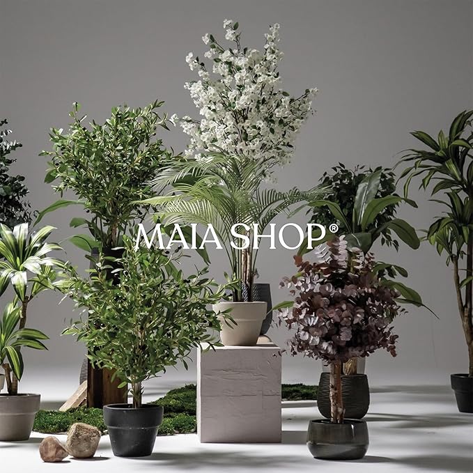 Maia Shop 71in Artificial Bamboo Tree Plant for House, Apartment or Office – Realistic Fake Indoor Plants for Living Room, Bedroom, Bathroom, Entryway or Patio – Faux Greenery for Home Décor