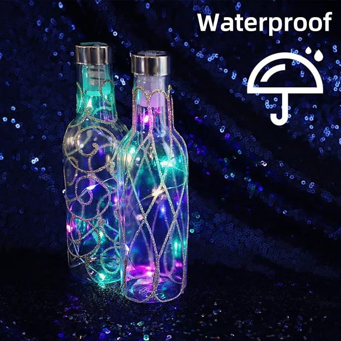 LAMPHOME 20 Pack Easter Lights Battery Operated, Pastel Fairy String Light, 7ft 20 LED Mini Light Firefly for Mason Jars DIY Crafts Wedding Party Centerpiece Table for Spring Bedroom Easter Decor