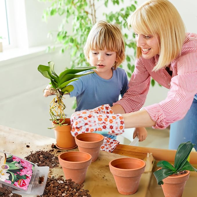 BYSHIGEBAO Orchid Bark Potting Mix with Pine Bark and Perlite, Fast Draining Orchid Soil for Healthy Roots, Ideal for Repotting Orchid and Orchid Bark for Indoor Plants (2 Quarts)