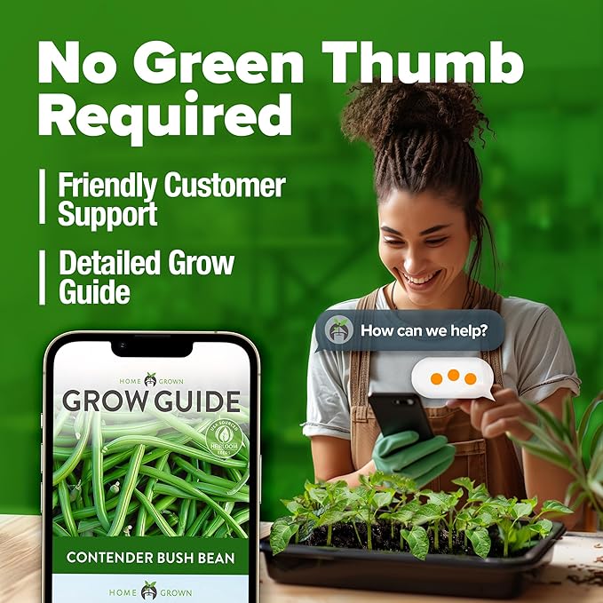 HOME GROWN Contender Bush Seeds - 56 Non GMO Heirloom Green Beans for Planting - Emergency Food Supply (Phaseolus vulgaris)