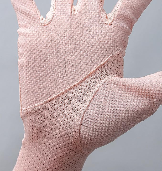 INOGIH Women Sunblock-Fingerless Gloves UV-Sun-Protection Driving Non-Slip Outdoor Gloves for Women Girls
