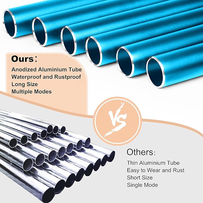 Bursvik Large Aluminium Wind Chimes 37 Inches to Create a Zen Atmosphere Suitable for Outdoor, Garden, Patio Decoration. Classic Wind Chimes with Wind Catcher Suitable as A Gift for Unisex(Blue)