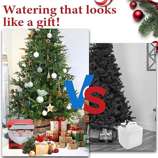 12" X 12" Large Christmas Tree Watering System, 6 Gallon Automatic Tree Helper Device, Disguised as Present Xmas Gift Box Auto Live Christmas Tree Watering, Keeps Live Tree Fresh & Green