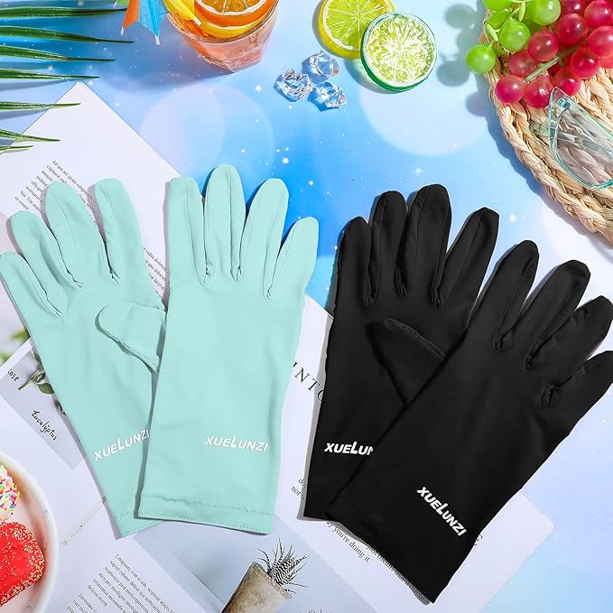 Loopeer 2 Packs Women Sun Protection Driving UV Gloves Full Finger Touchscreen Non Slip Breathable Summer Outdoor Gloves