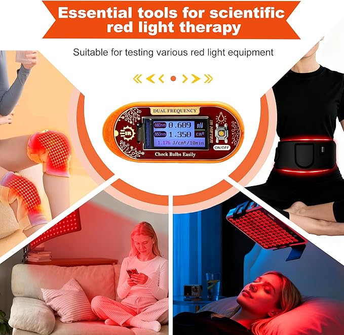 UNIHYK 660nm & 850nm Red/NIR Light Irradiance Meter Tester – Professional Dual-Wavelength Radiometer