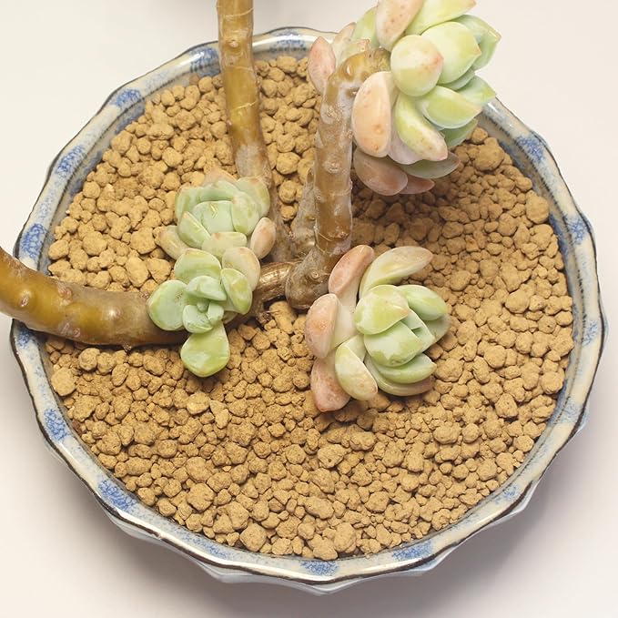 JFWOD 6lb Hard Akadama Bonsai Soil 3-6mm Small Grain for Cactus, Succulents, Bonsai Plants Soil Amendment, Prevent Over Water, Provides Optimal Water Retention, Fast Drainage