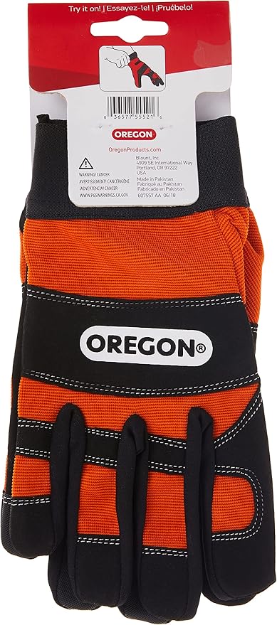 Oregon Protective Chainsaw Work Safety Gloves, Left-Hand Protection, Size Large,Black