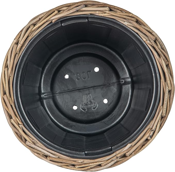 Kouboo - Rattan Kobo Classic Cylinder Indoor & Outdoor Planter Basket, Plant Pot (Small)