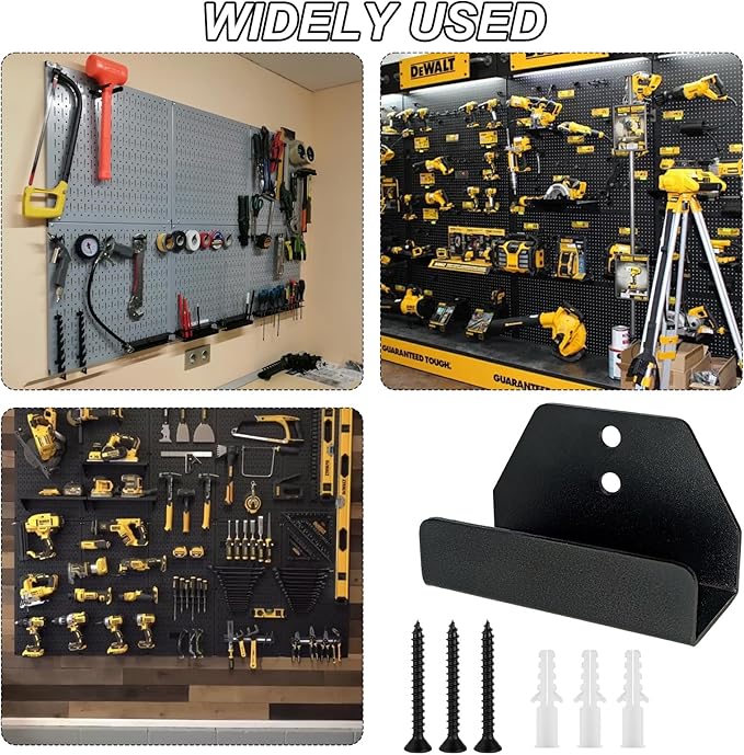 Black Metal Garage Hooks, Tool Holder Wall Mount Applicable to Dcbl722 Model Vacuum Wall Mounted Bracket, Leaf Blower Attachments Tool Holder & Hook Mounting