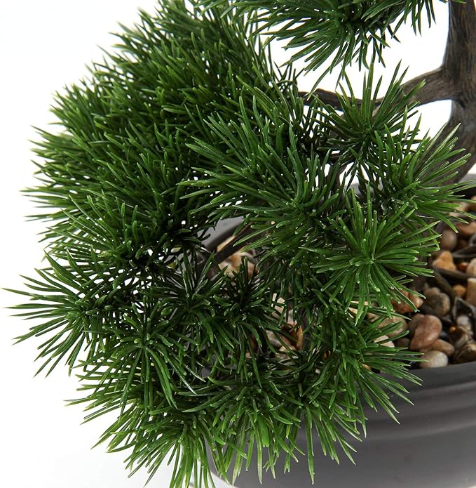Artificial Bonsai Tree Juniper Faux Plants Indoor Small Fake Plants Decor with Ceramic Pots for Home Table Office Desk Bathroom Shelf Bedroom Living Room Farmhouse Decorations