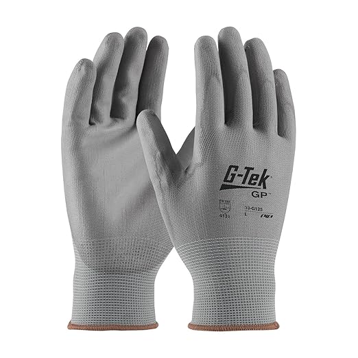 PIP Protective Industrial Products 33-G125-M PIP 33-G125-M Gray Nylon Gloves, M, Gray (Pack of 12)