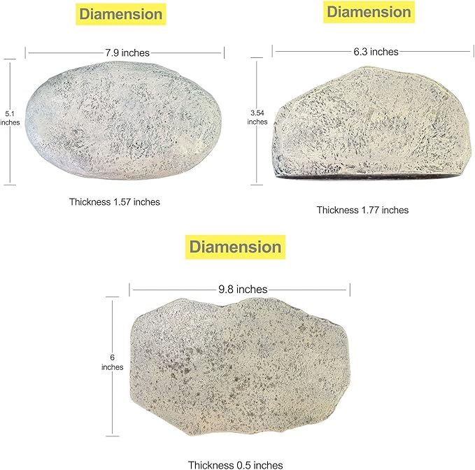Zatanmulo Resin Memorial Stone, White, Engraved with Any Message, Garden Decorative Stone, 7.0 x 5.0 x 1.5 inches, Pet Memorial