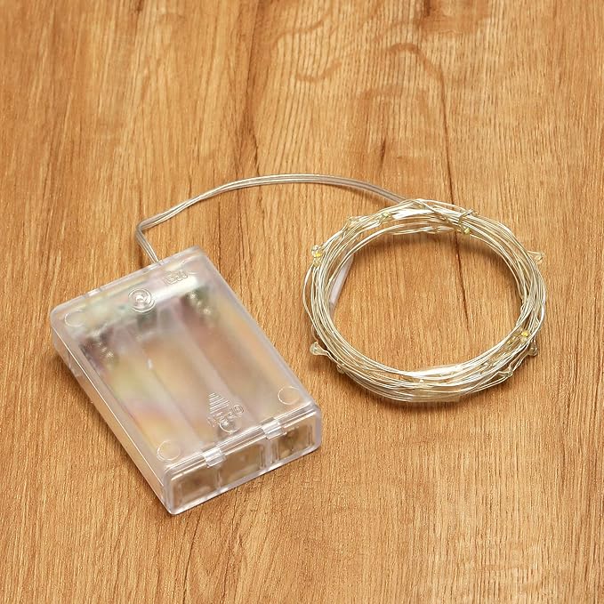 XINKAITE Purple Fairy Lights - Waterproof LED Starry String Lights for Indoor & Outdoor DIY Decoration, Home Parties, Christmas Holiday (10FT/3Meters)