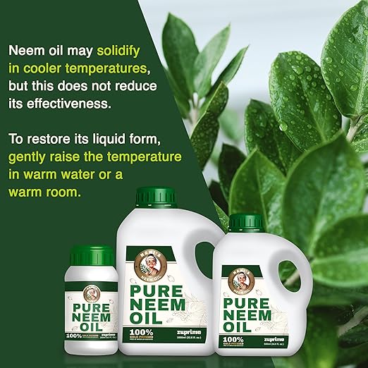 Nani's Pure Neem Oil for Plants Concentrate - Dilute for Use as Organic Neem Oil Spray for Plants, Outdoor & Indoor Use - 100% Cold Pressed - Horticultural Enhanced Plant Health & Shine Need (34 oz)