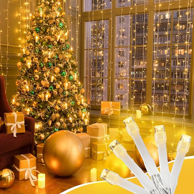 33FT Warm White String Lights β 100 LED Waterproof Fairy Lights on Clear Wire, Indoor Outdoor Christmas Wedding Patio Bedroom Party Decorations (33FT, Warm White)