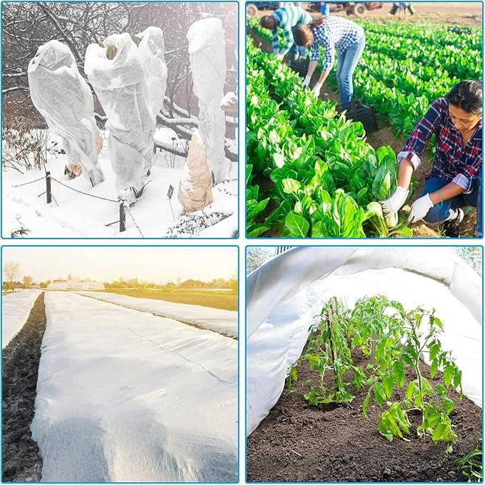 NONMON 2 Pack Plant Covers Freeze Protection 10 x 30FT 1.2oz Frost Cloths Forst Blankets for Winter Floating Row Cover Frabic Plant Cover for Outdoor Vegetables Garden