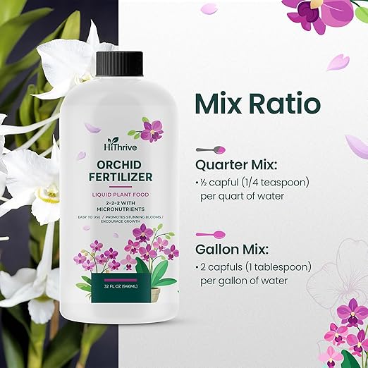 32oz Orchid Fertilizer - Makes 64 Gallons of Orchid Food, Indoor Plant Fertilizer for Orchids Indoors & Outdoors, Indoor Plant Food with Micronutrients for Vibrant Blooms and Strong Roots