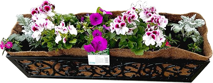 Bosmere F954 36-Inch Pre-Formed Replacement Coco Liner with Soil Moist for Rectangular Planter