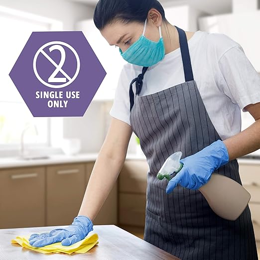 MED PRIDE Nitrile/Vinyl Blend Exam Gloves, Powder-Free, Latex-Free, Disposable, Non-Sterile, Blue (1000, Medium)