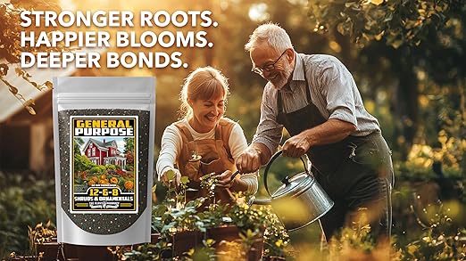 Fertilizer Commercial Grade | General Purpose 12-6-8 | 1 Pound | Custom Professional Mix Blend | Shrub, Tree & Ornamental | Fast Release 60 Day Feed, Macronutrient & Micronutrient Formula for Plants