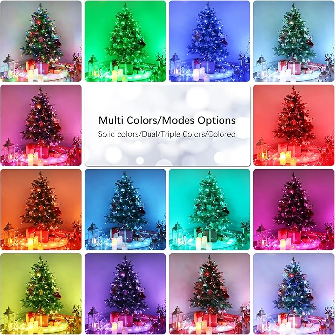BrizLabs Fairy String Lights, 33ft 100 LED Color Changing Pastel Fairy Lights with Remote Timer, USB Easter Starry Light Music Sync RGB Twinkle Light for Xmas Halloween Easter Party Wedding Decor