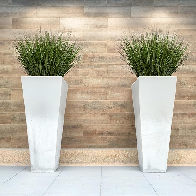 Uqueeten 32PCS 17.3" Fake Plants Artificial Wheat Grass Greenery Plastic Plants Fake Grass Artificial Plants for Outdoor Decor Artificial Grass Plant with Greenery Stems for Indoor Home Decoration