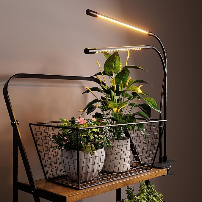 bseah Plant Grow Light for Indoor Plants, Full Spectrum Indoor Grow Light, 3 Modes & 10-Level Dimmable, Auto ON & Off Timer