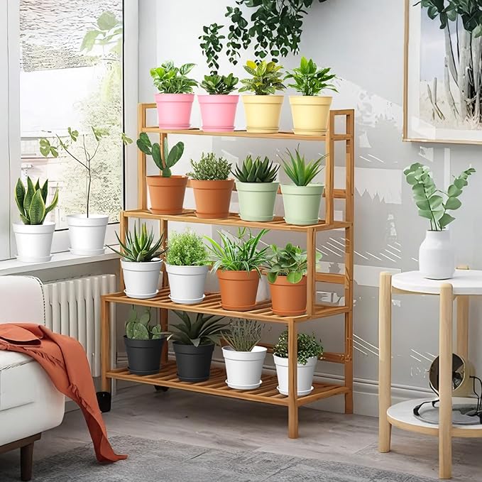 SwinDuck 20 Pack 6 Inch Plant Pots with Drainage and Saucers, White Plastic Flower Pots for Indoor and Outdoor Plants, Stackable Nursery Planters for Houseplants and Herbs, White