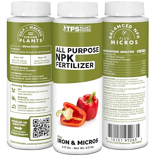All Purpose NPK Fertilizer, Complete NPK Liquid Plant Food for All Plants, 1 Gallon (128 oz)