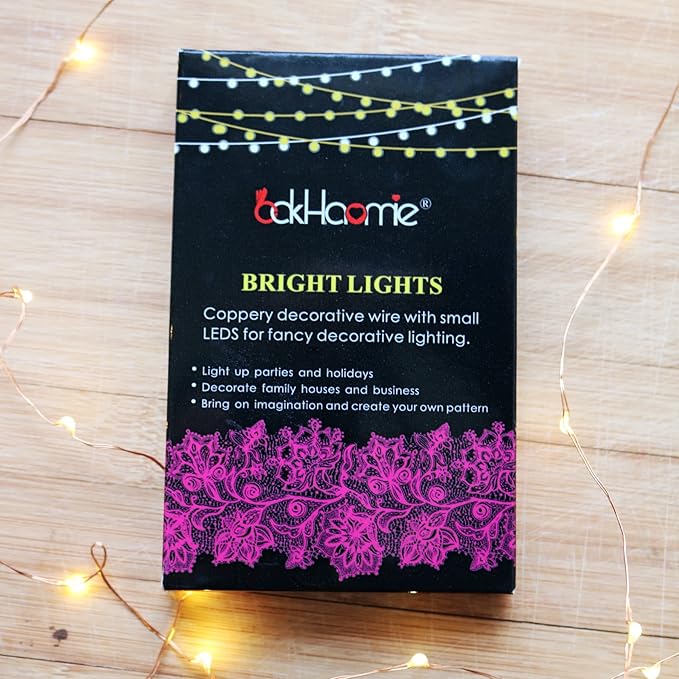 OakHaomie 6 Pack Fairy Lights Battery Operated No Remote LED Starry String Lights 30 Micro Starry LEDs on 10ft Copper Wire Light for DIY Wedding Centerpiece Table Decorations (Copper Warm White)