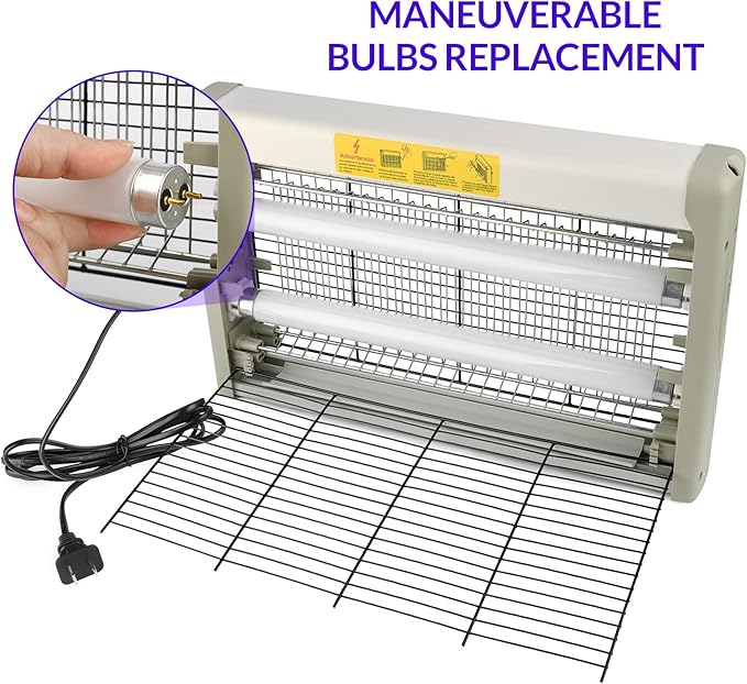 mafiti Bug Zapper Fly Traps Indoor Hanging Electric Mosquito Killer 3500V Flies Mosquitoes Trap for Home Restaurants Kitchen Garden Gray