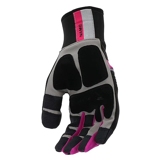 West Chester Women's Yeti UPVC Grip Winter Gloves, Hand Protection, Fleece-Lined, Safety Work Gloves, Black/Grey/Pink, Medium/Large, (96051-WSM)