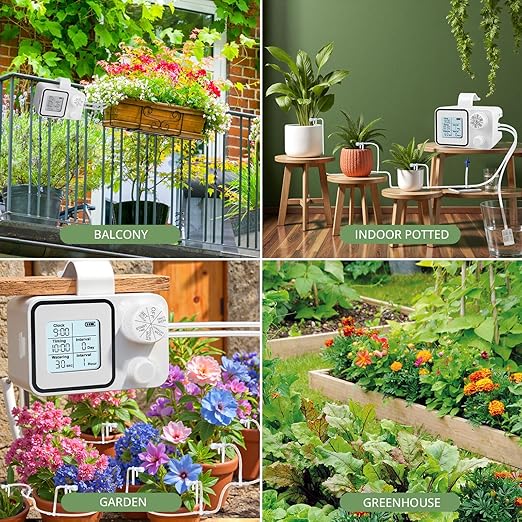 Automatic Plant Waterer Indoor Self Watering System, Plant Watering Devices, Automatic Watering System for 15 Potted Plants with Programmable Water Timer, Plant Watering System for Vacation