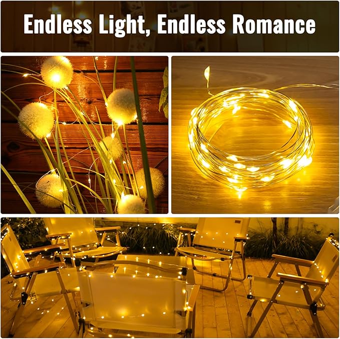 ZSJWL 30 Pack Fairy Lights Battery Operated Warm White,7Ft 20LED Mini String Light, Waterproof Twinkle Light Silver Copper Wire Lights for Wedding Party Bedroom Christmas Table Decoration