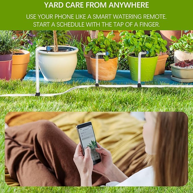 Smart Automatic Plant Watering System - Plant Watering Devices for 20 Potted Plants,Auto Drip Irrigation System Programmable Timer & Compatible with Alexa